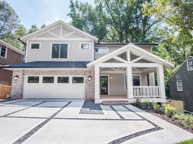 a house with a garage