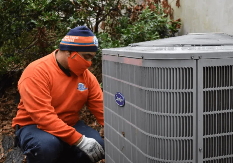 Estes HVAC Technician installing a system in Atlanta Metro Are. Heat Pumps Installation