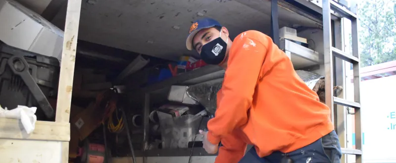a person wearing a safety vest