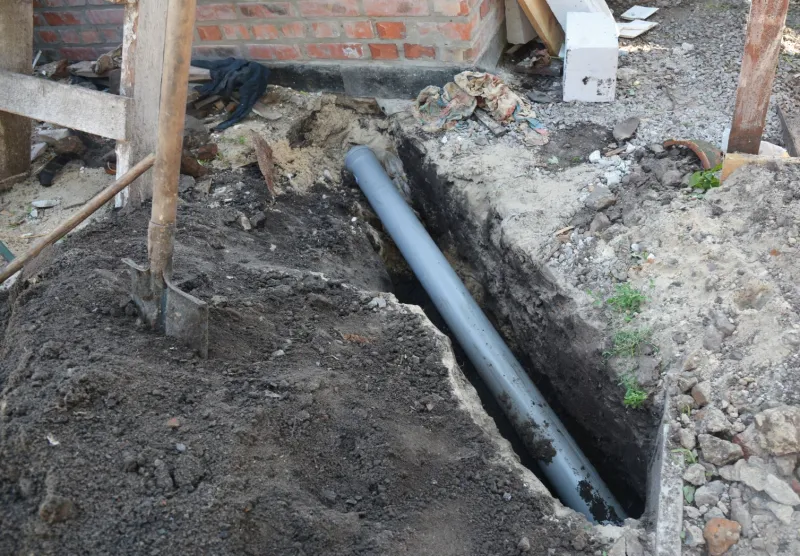 Sewage replacement by Estes Services