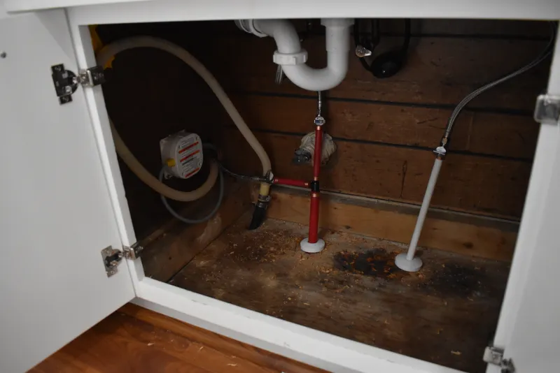 Plumbing leak repair by Estes Services