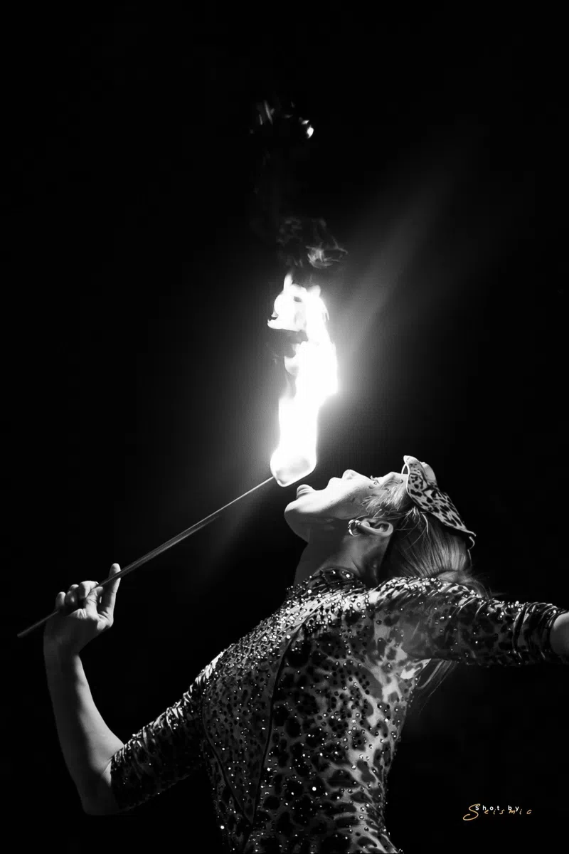 Fire performer at GARF After Dark
