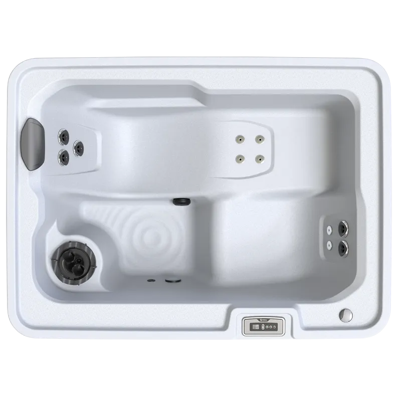 Overhead view of a hot tub