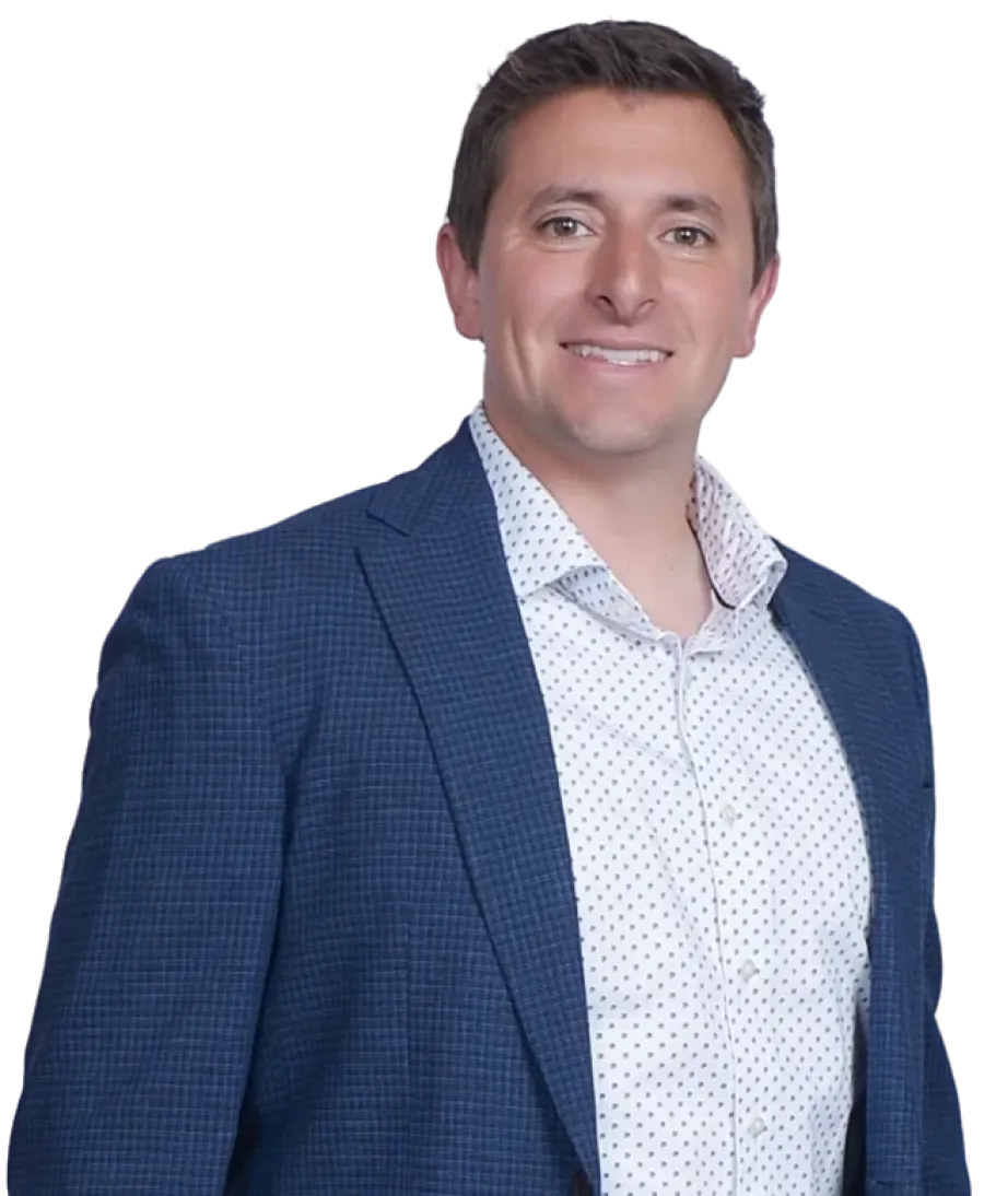 a man wearing a blue jacket