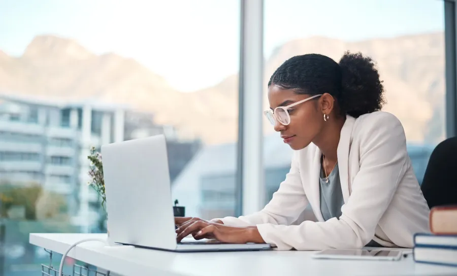 a person working on the laptop