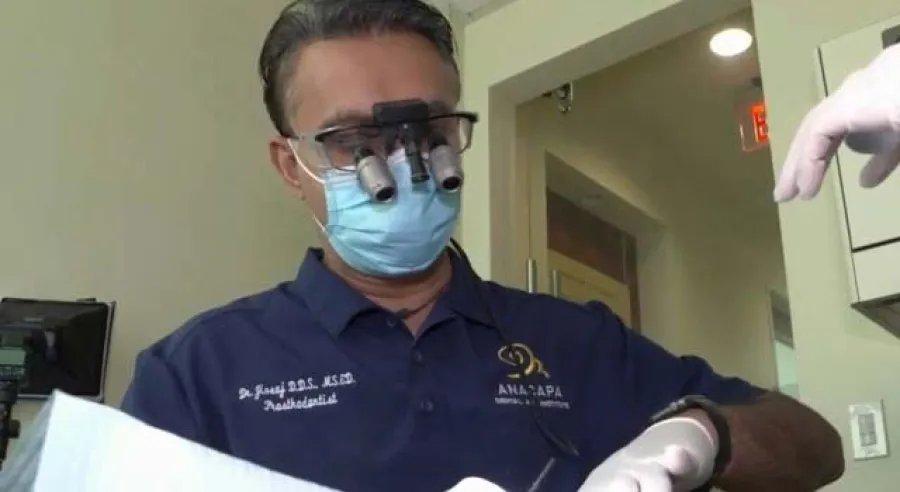 a man wearing a mask