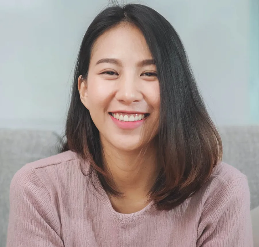 a woman smiling for the camera