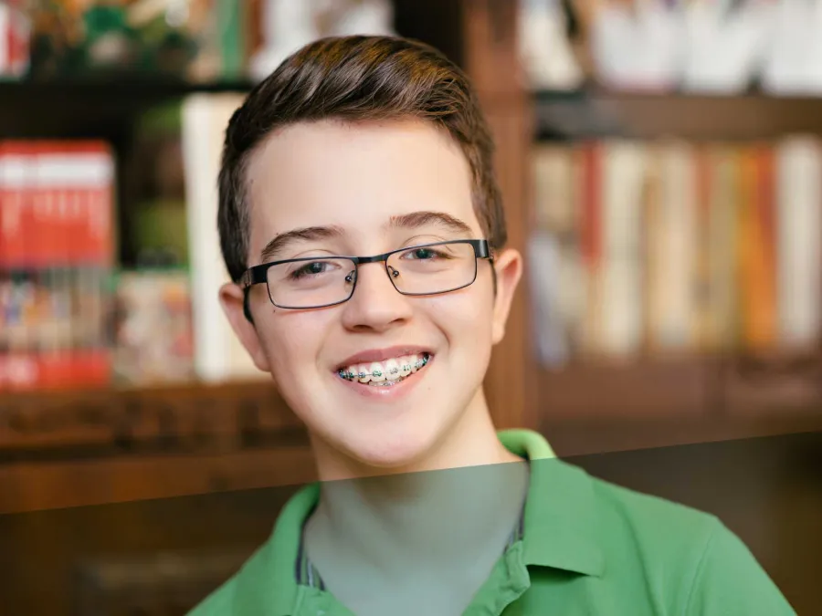 a close-up of a person smiling