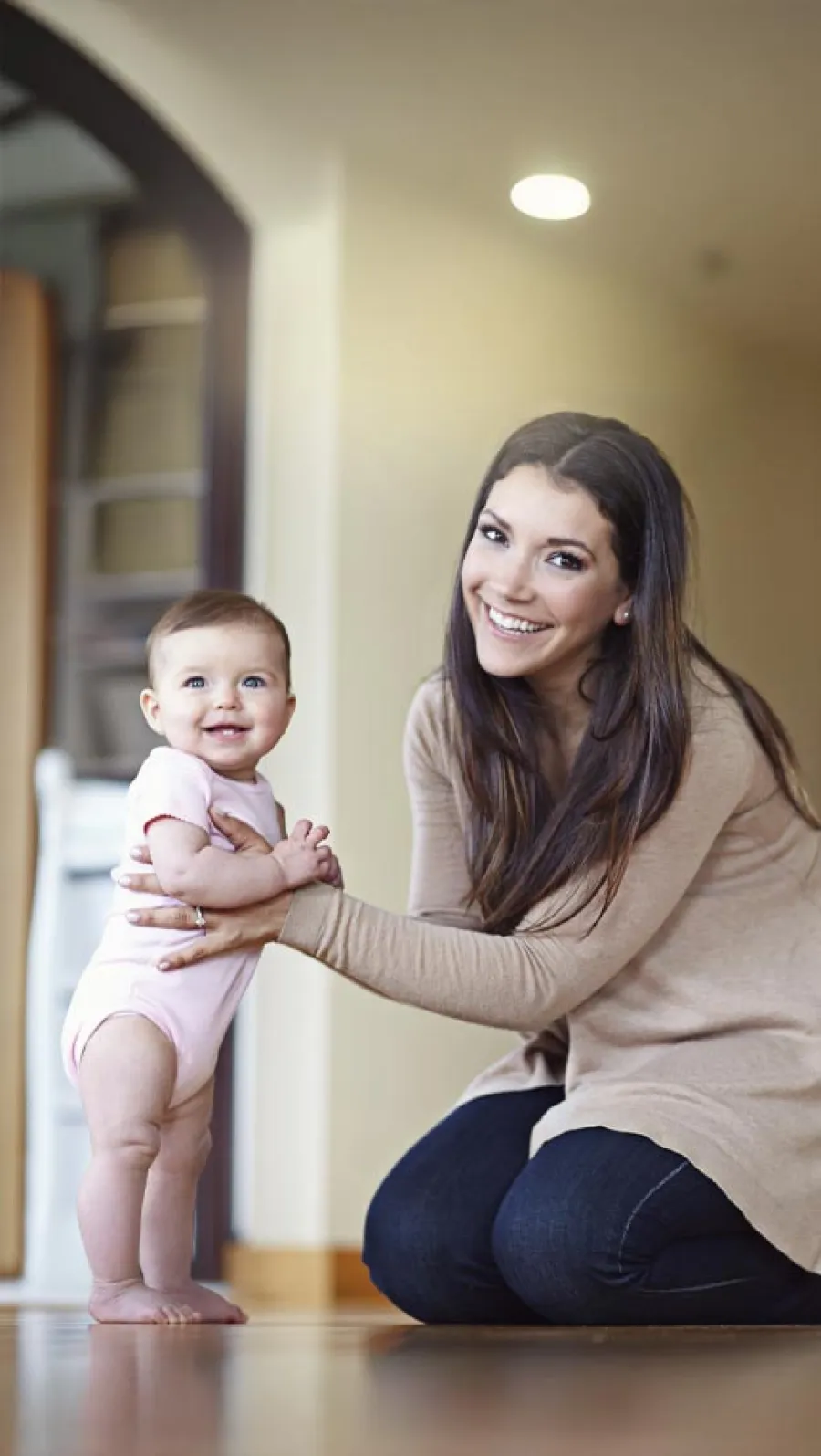 woman holding a baby