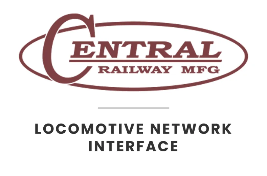 Central Railway MFG logo above text reading Locomotive Network Interface in bold letters