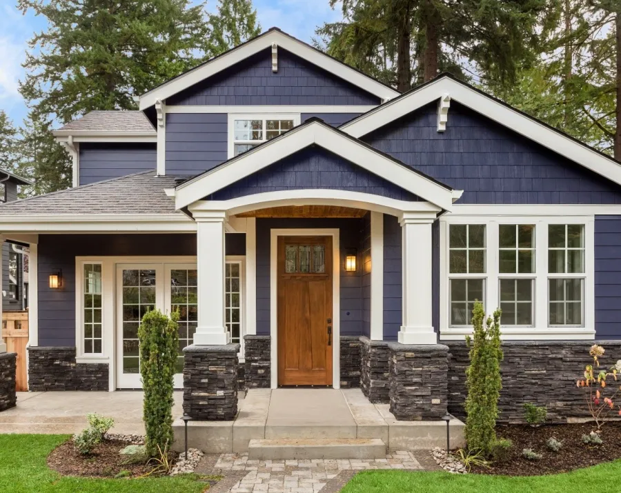 a house with a front yard