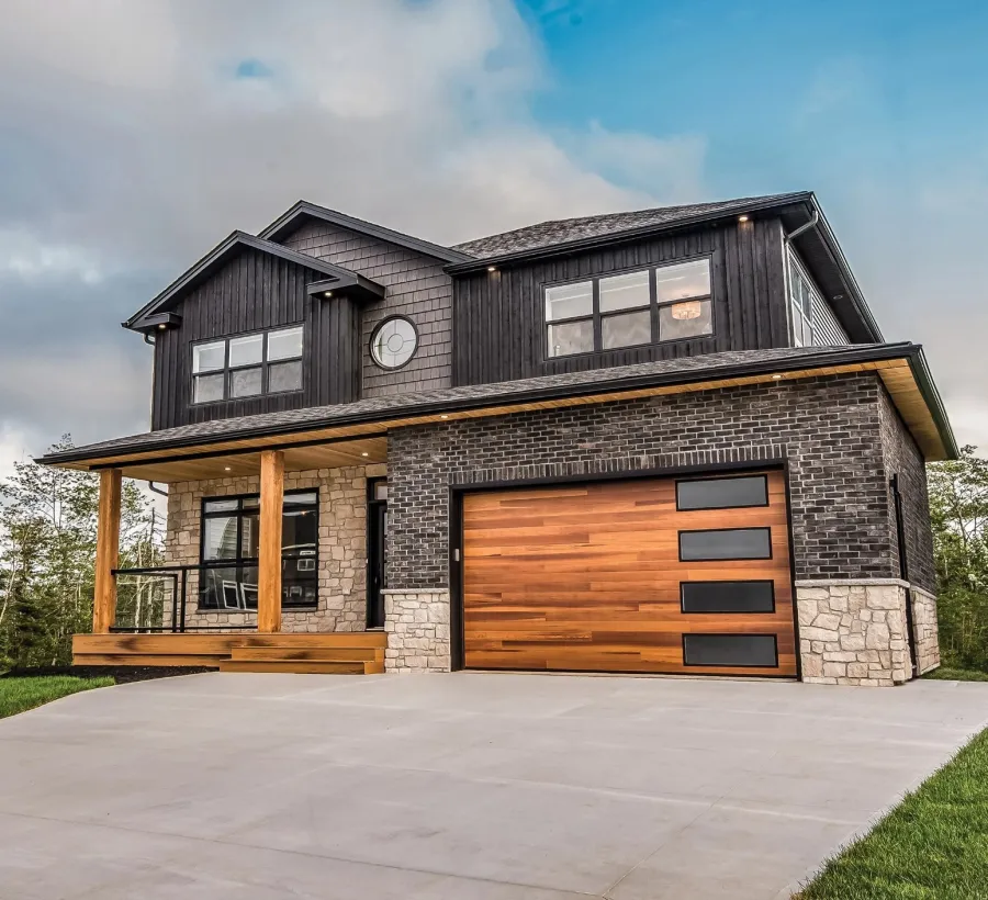 a house with a garage