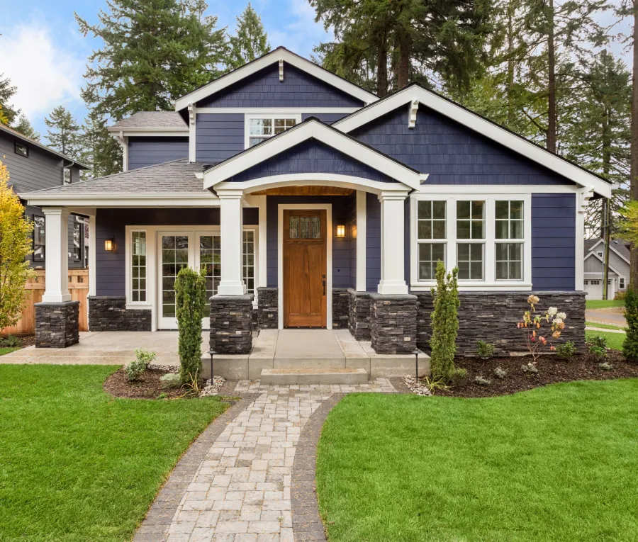 a house with a front yard