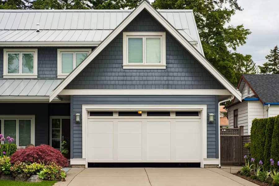 a house with a garage