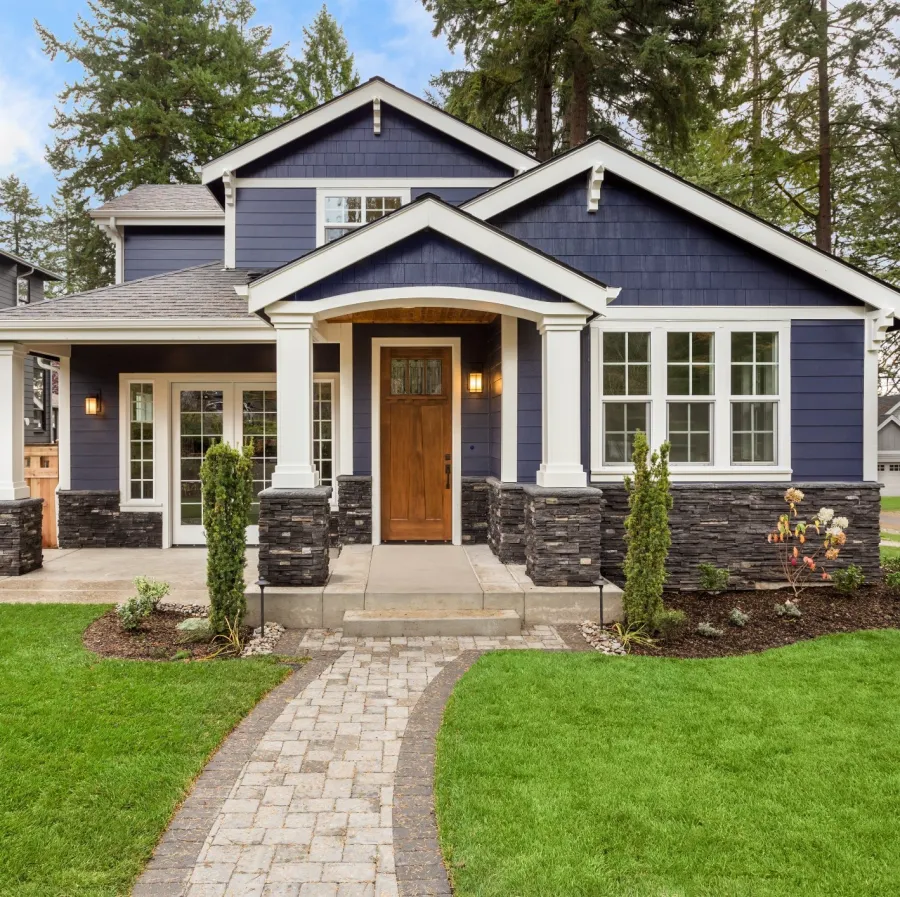 a house with a front yard