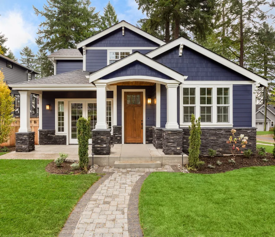 a house with a front yard