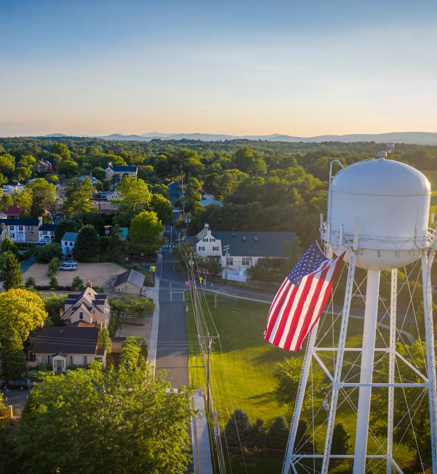 a flag on a flagpole