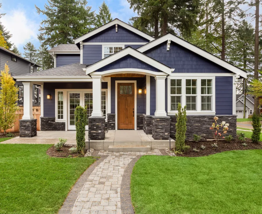 a house with a front yard