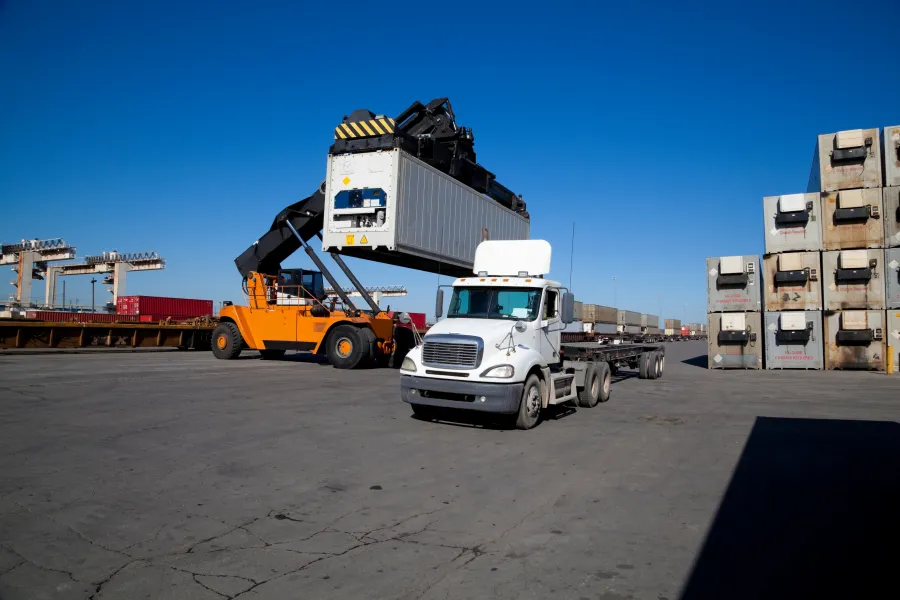 a truck with a crane on it