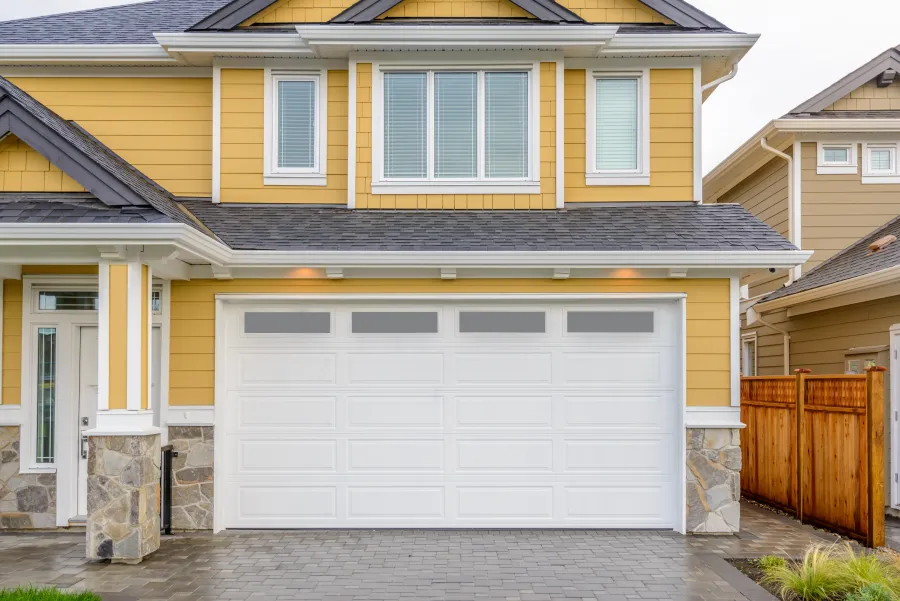 a house with a garage