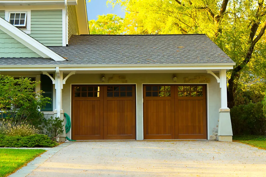 a house with a garage