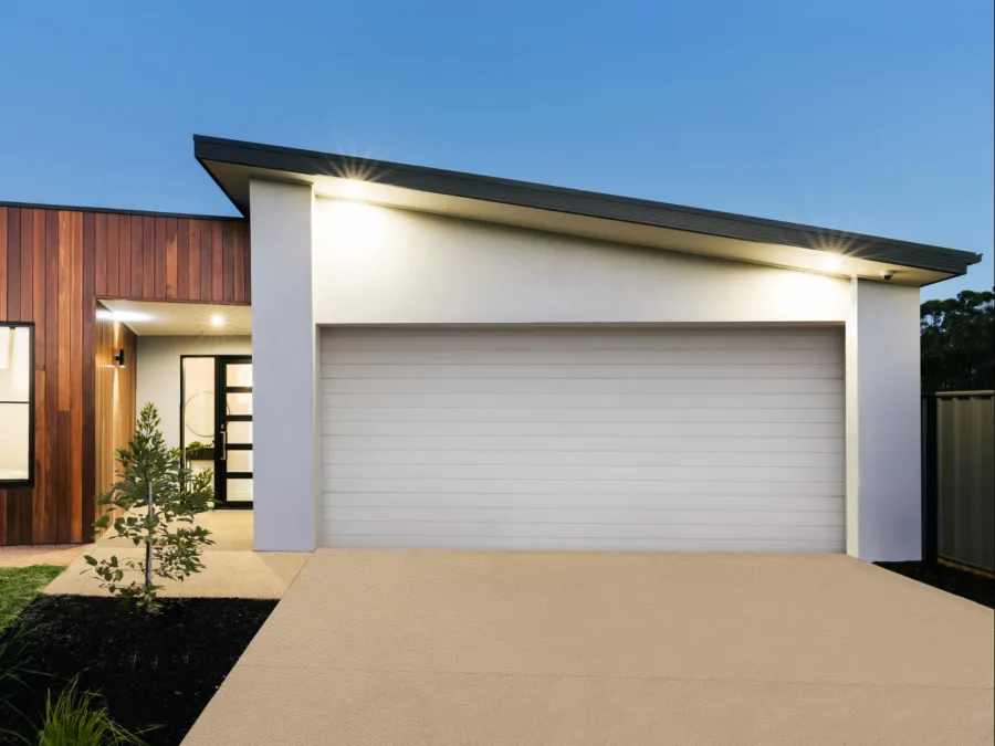 a house with a large front yard