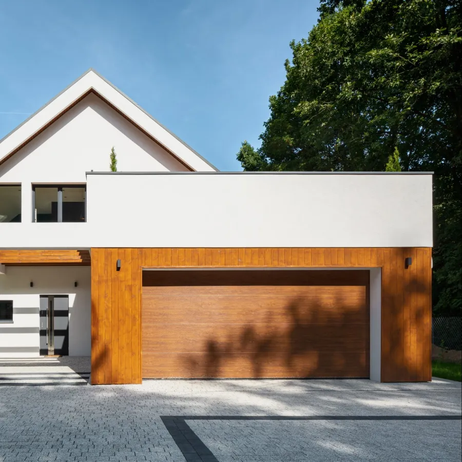 a house with a garage