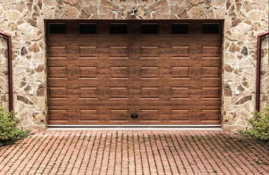 a large wooden door