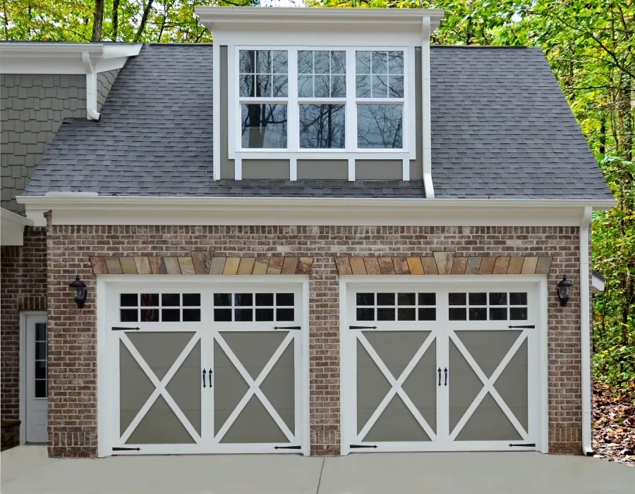 a house with garages