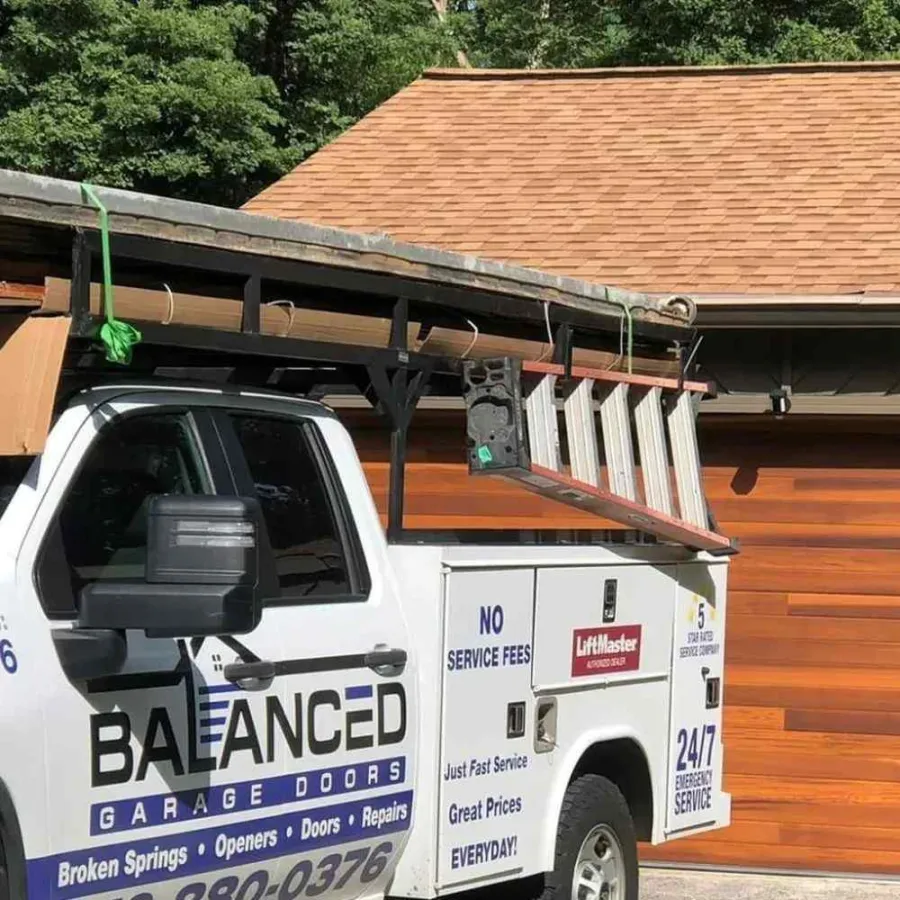 a white truck with a roof