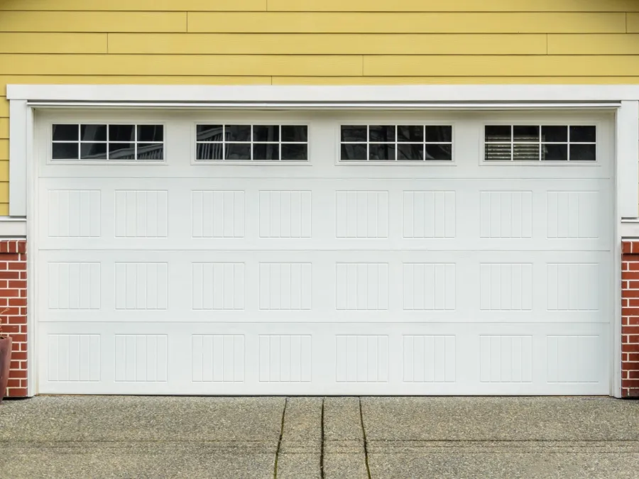 a garage door with a garage