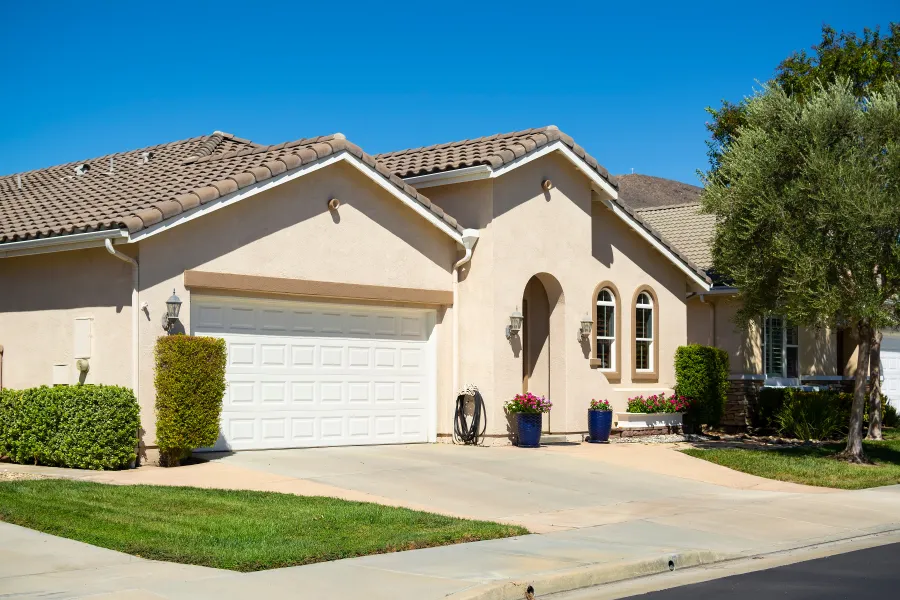 a house with a garage