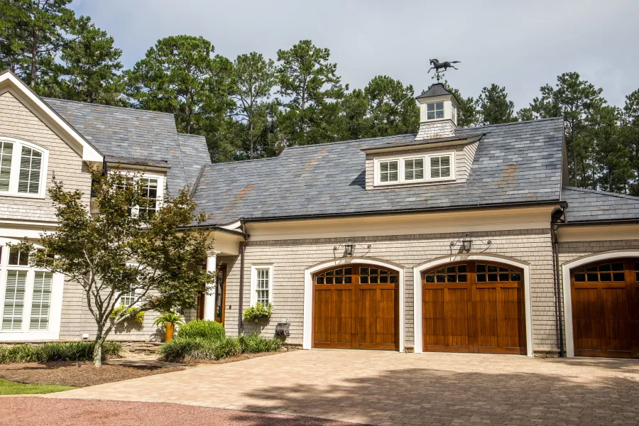 a house with a large front yard