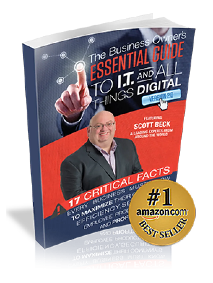 Book cover of The Business Owner's Essential Guide to IT and All Things Digital featuring Scott Beck and Amazon best seller badge.