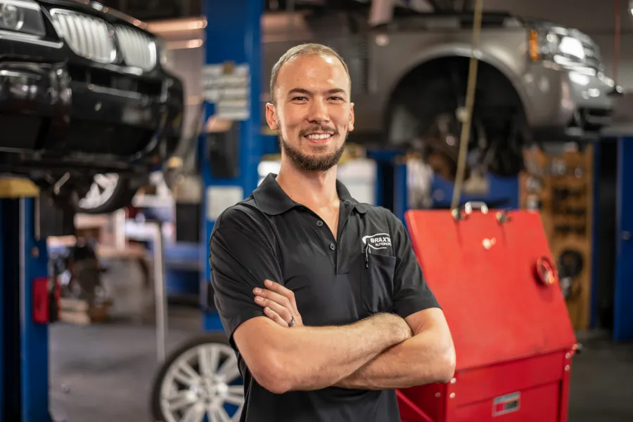 Kyle from Braxton Automotive smiling at the camera