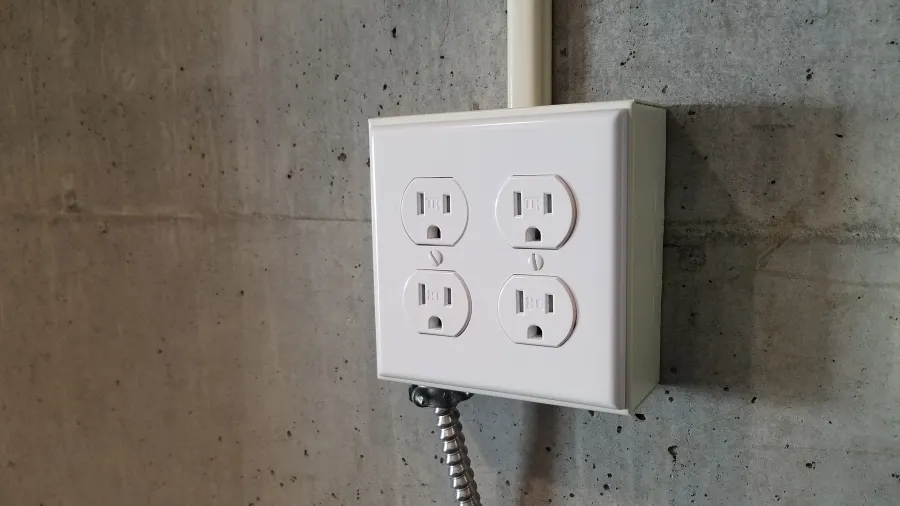 a white electrical outlet
