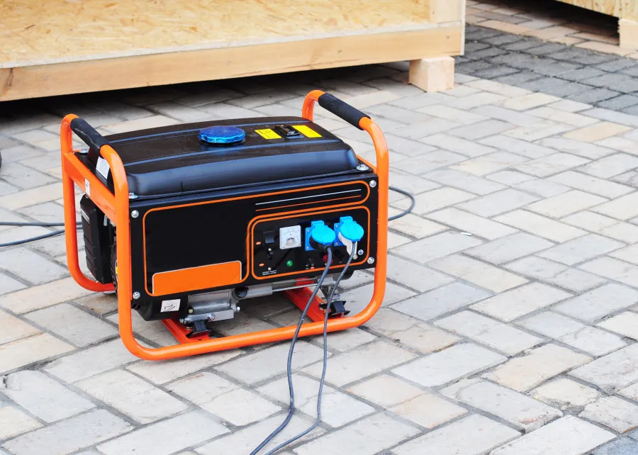 a black and orange electrical box
