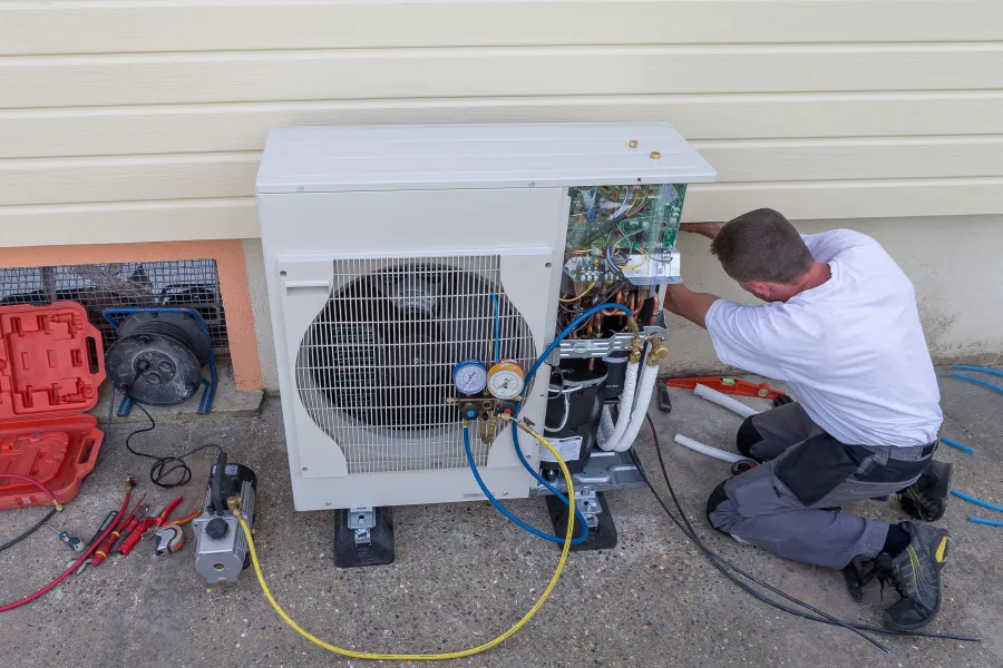 a man working on a machine