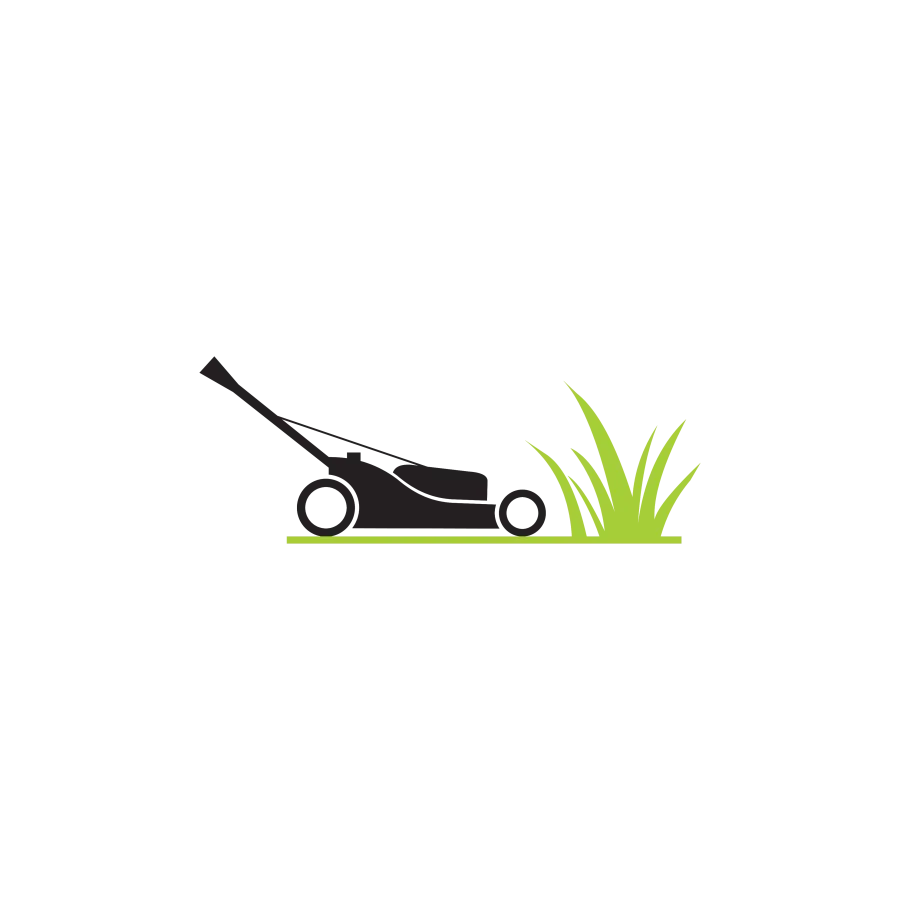 a green lawnmower on grass