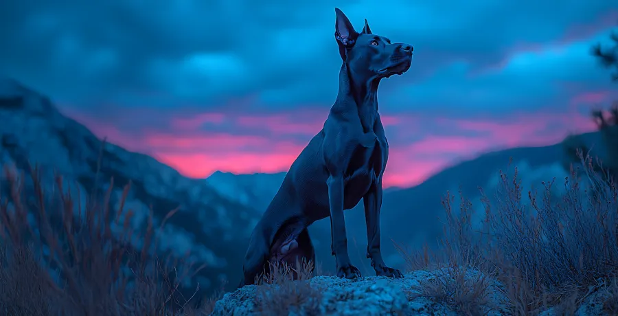 a wolf standing in a field