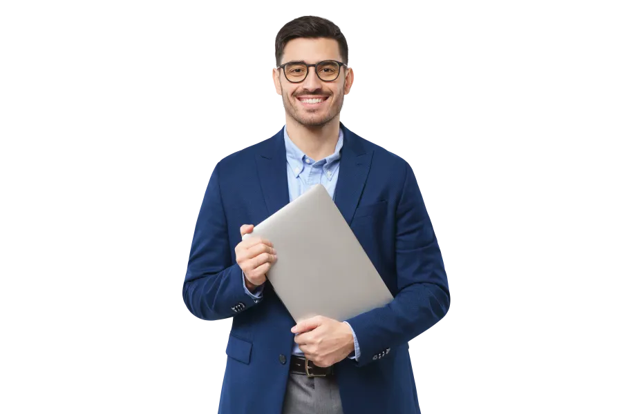 a man holding a piece of paper