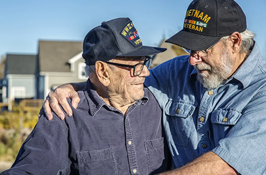 two men standing together