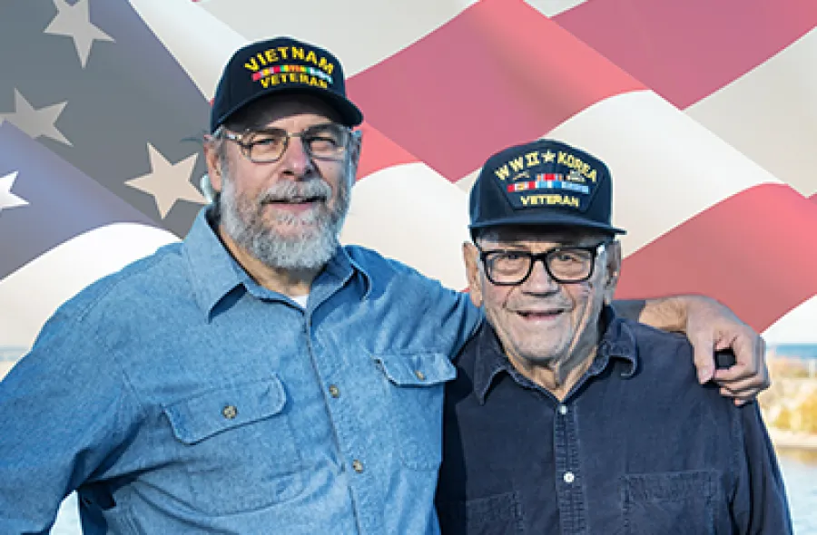 two men standing together