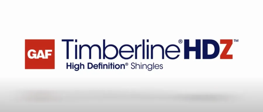 GAF Timberline HDZ High Definition Shingles logo on white background