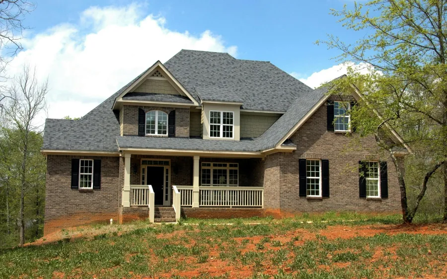 a large house with a large front yard