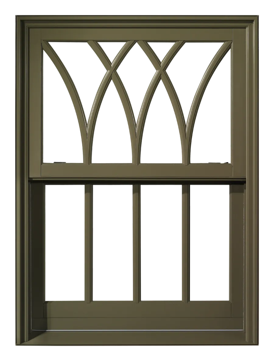 a white window with a black frame