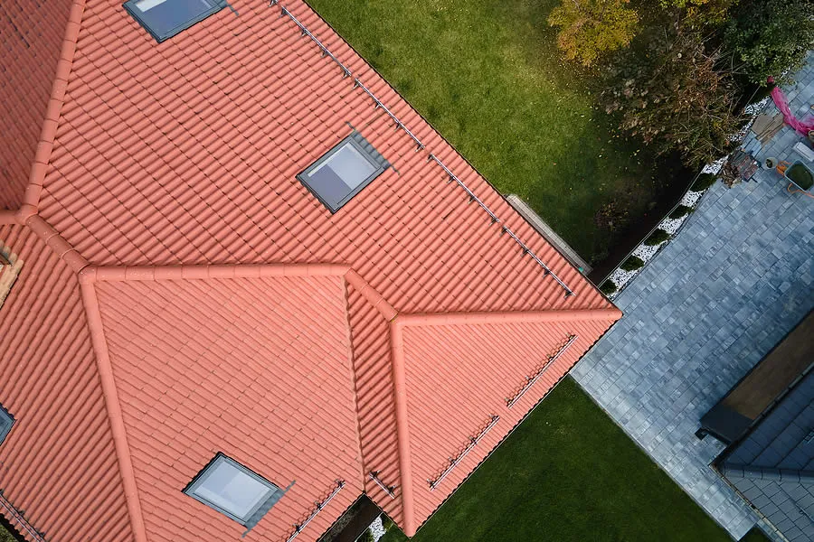 a brick building with a brick walkway