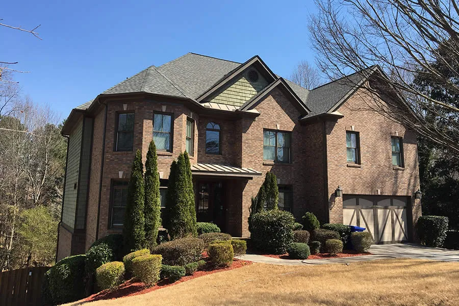 a large brick house