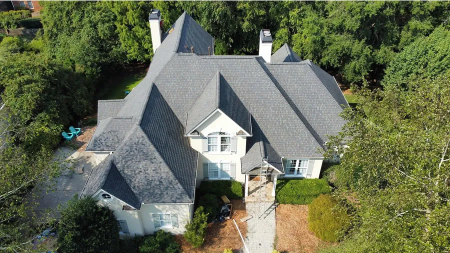 a house with a large yard