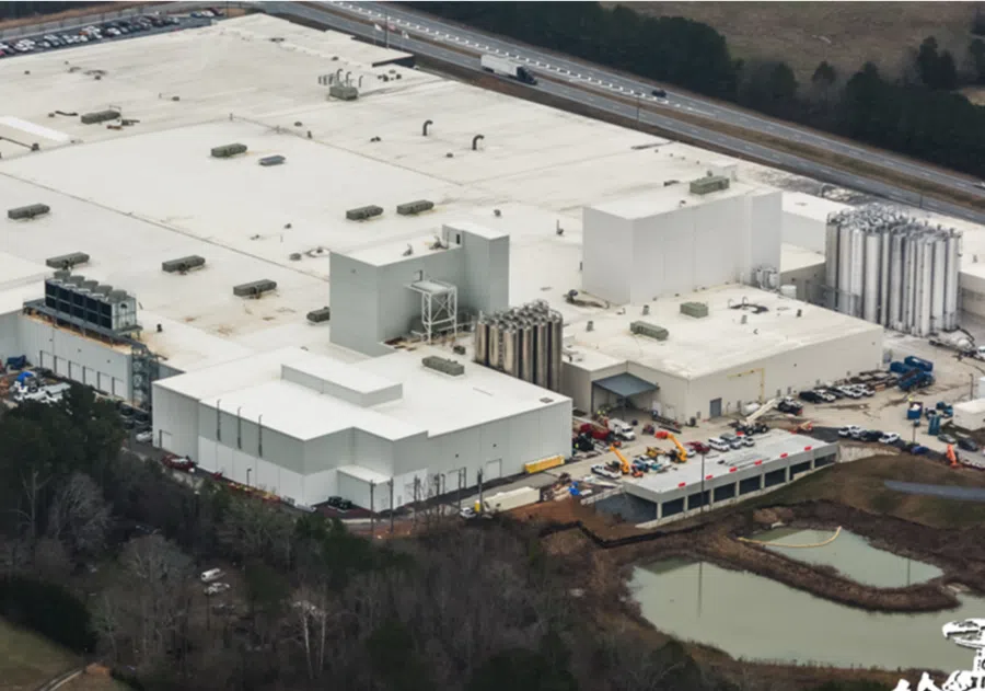 aerial view of a large building
